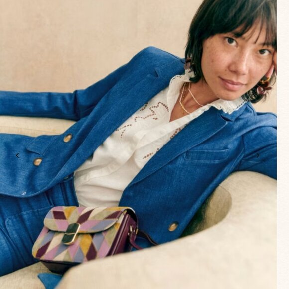 Sezane Jackets & Blazers - Sézane Christie Jacket | Cyan Denim